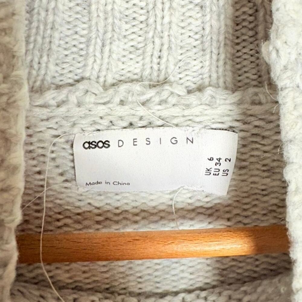 Asos Design Oversized Knit Mock Turtleneck Pullov… - image 5